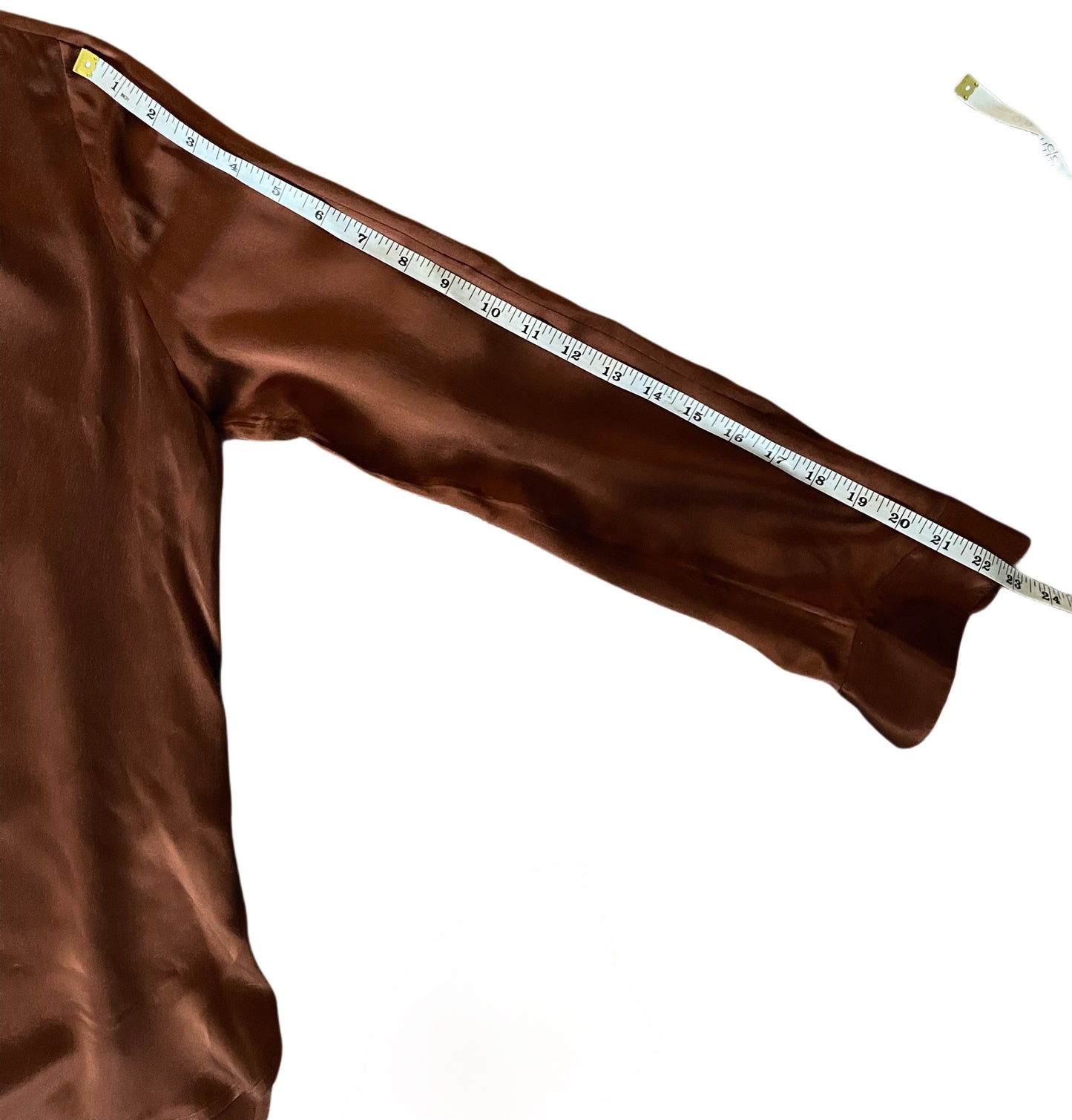 Vintage Banana Republic Heritage Collection Silk Shirt – Rust Brown – Size S