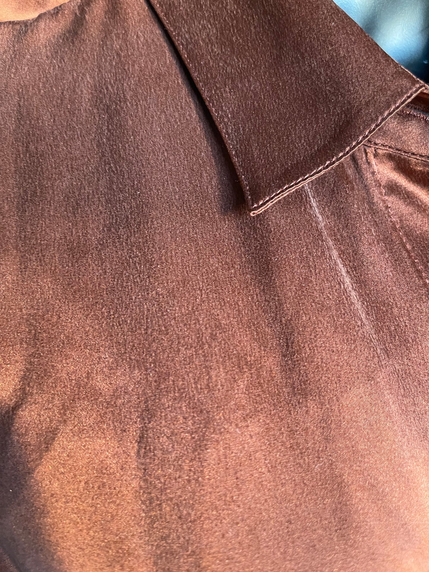 Vintage Banana Republic Heritage Collection Silk Shirt – Rust Brown – Size S