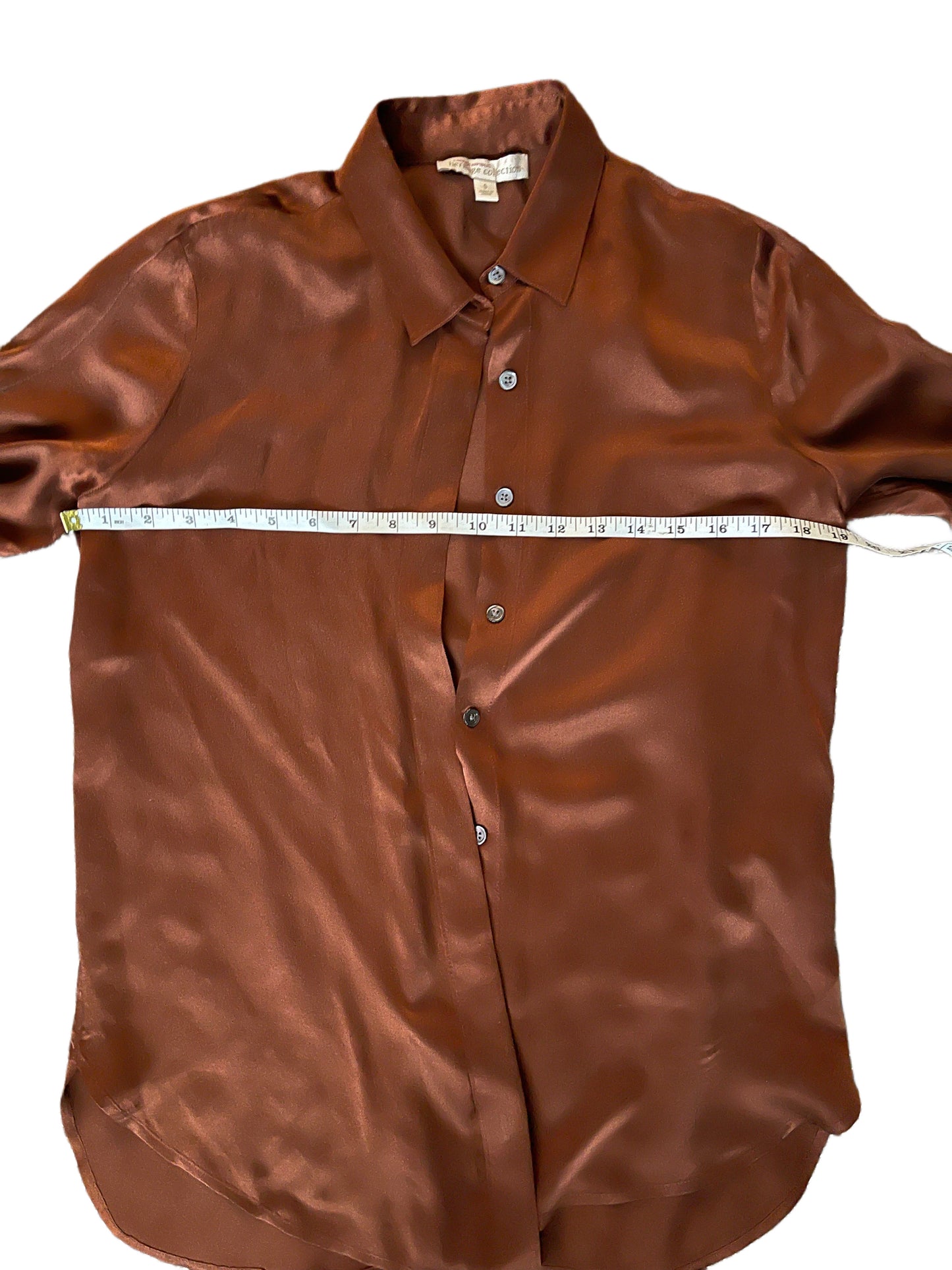 Vintage Banana Republic Heritage Collection Silk Shirt – Rust Brown – Size S
