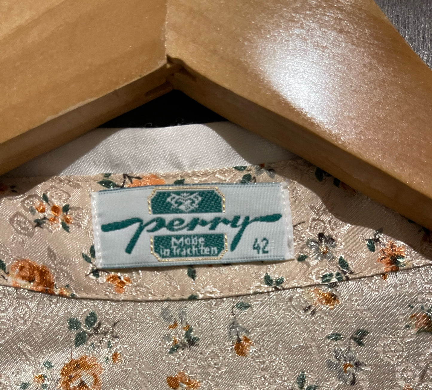 Vintage Cream Floral Blouse