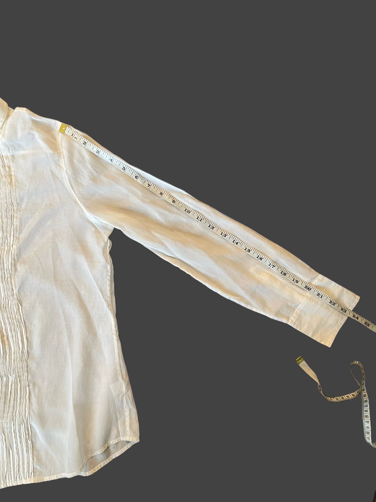 Vintage Banana Republic Tuxedo Pleat Button-Up Shirt – Size M