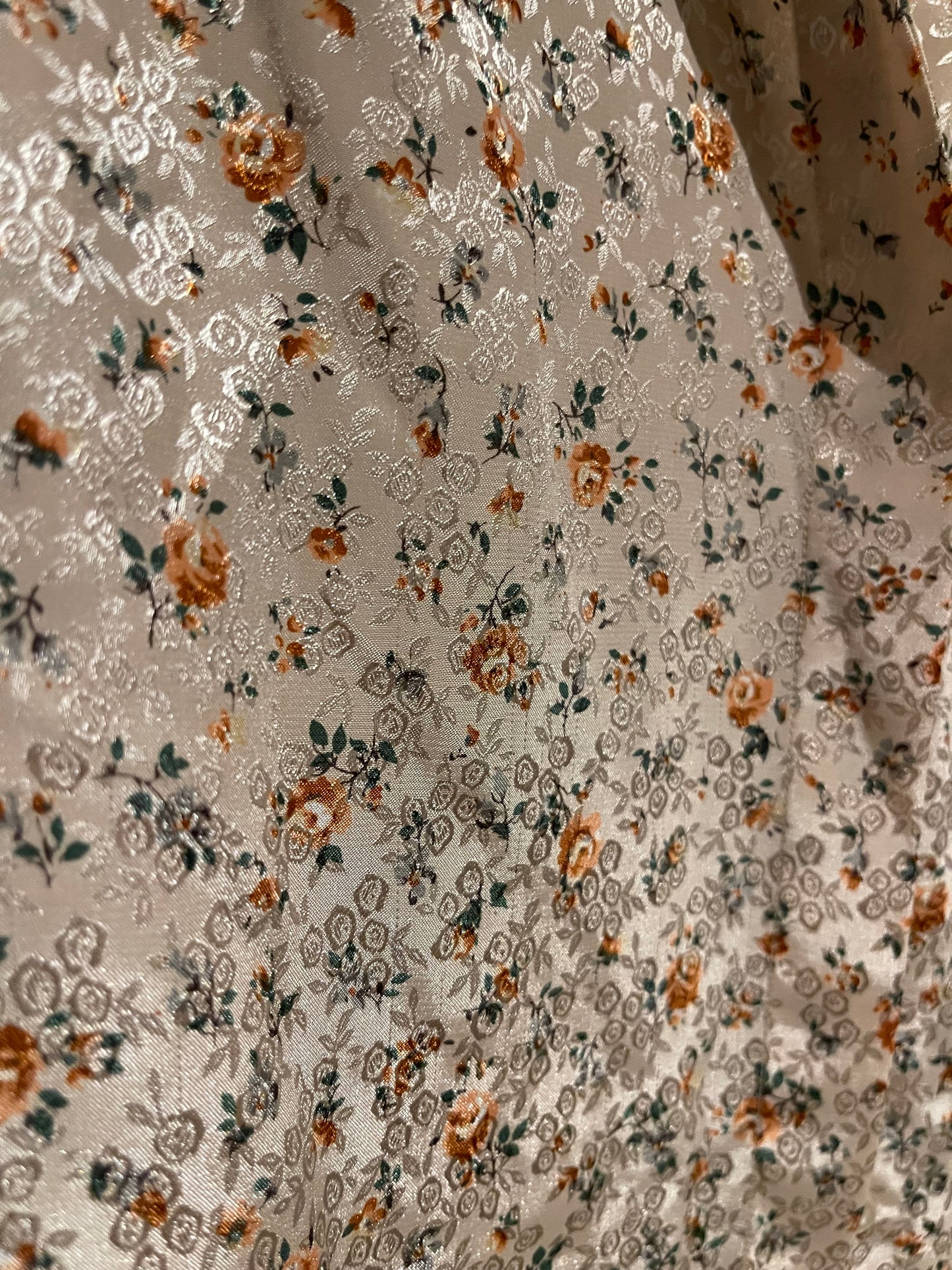 Vintage Cream Floral Blouse