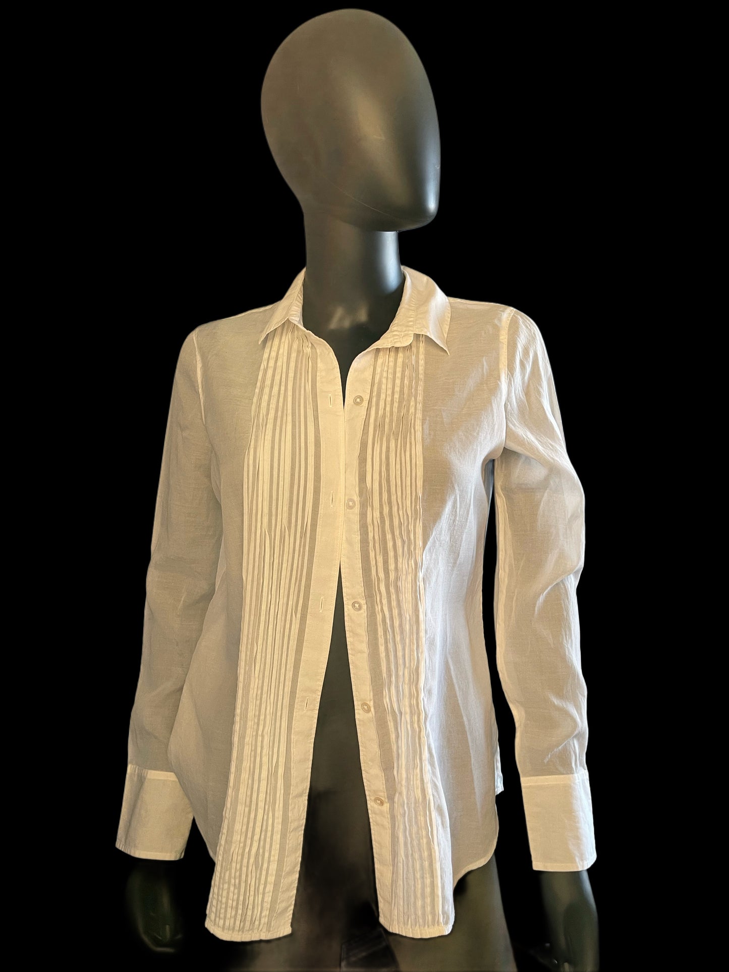 Vintage Banana Republic Tuxedo Pleat Button-Up Shirt – Size M
