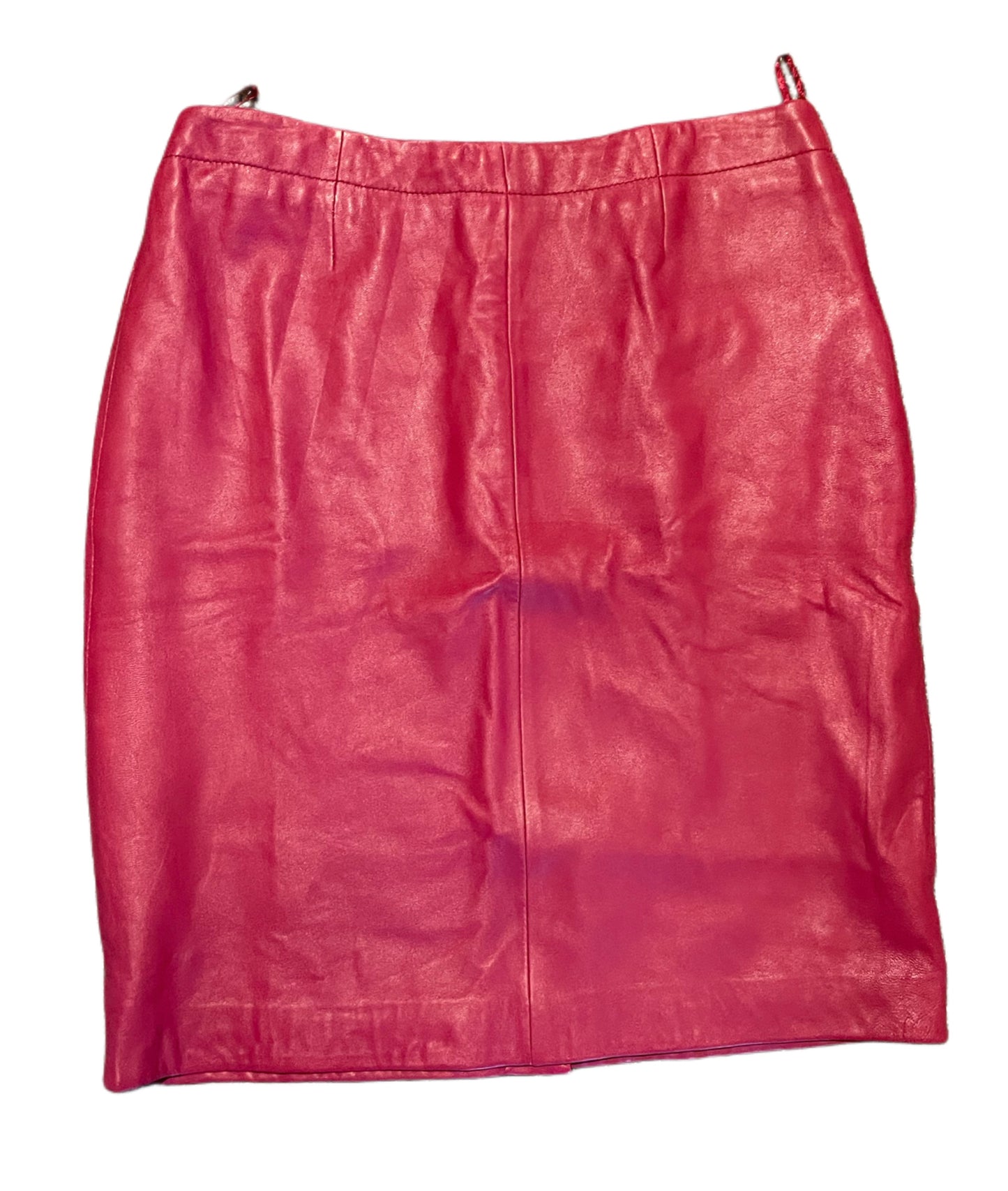 Vintage Fuchsia Leather Mini Skirt – Apart Impressions – Size 10