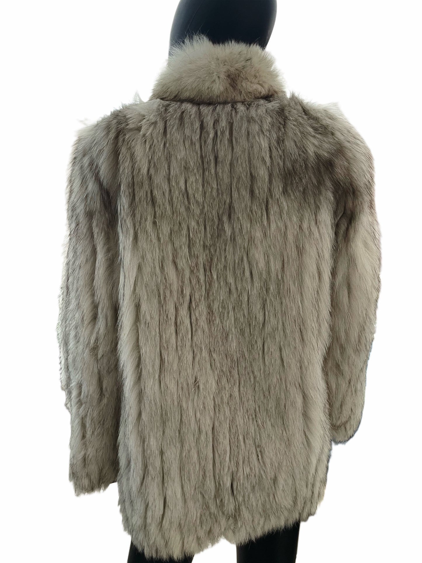 Vintage Silver Fox Genuine Fur Coat