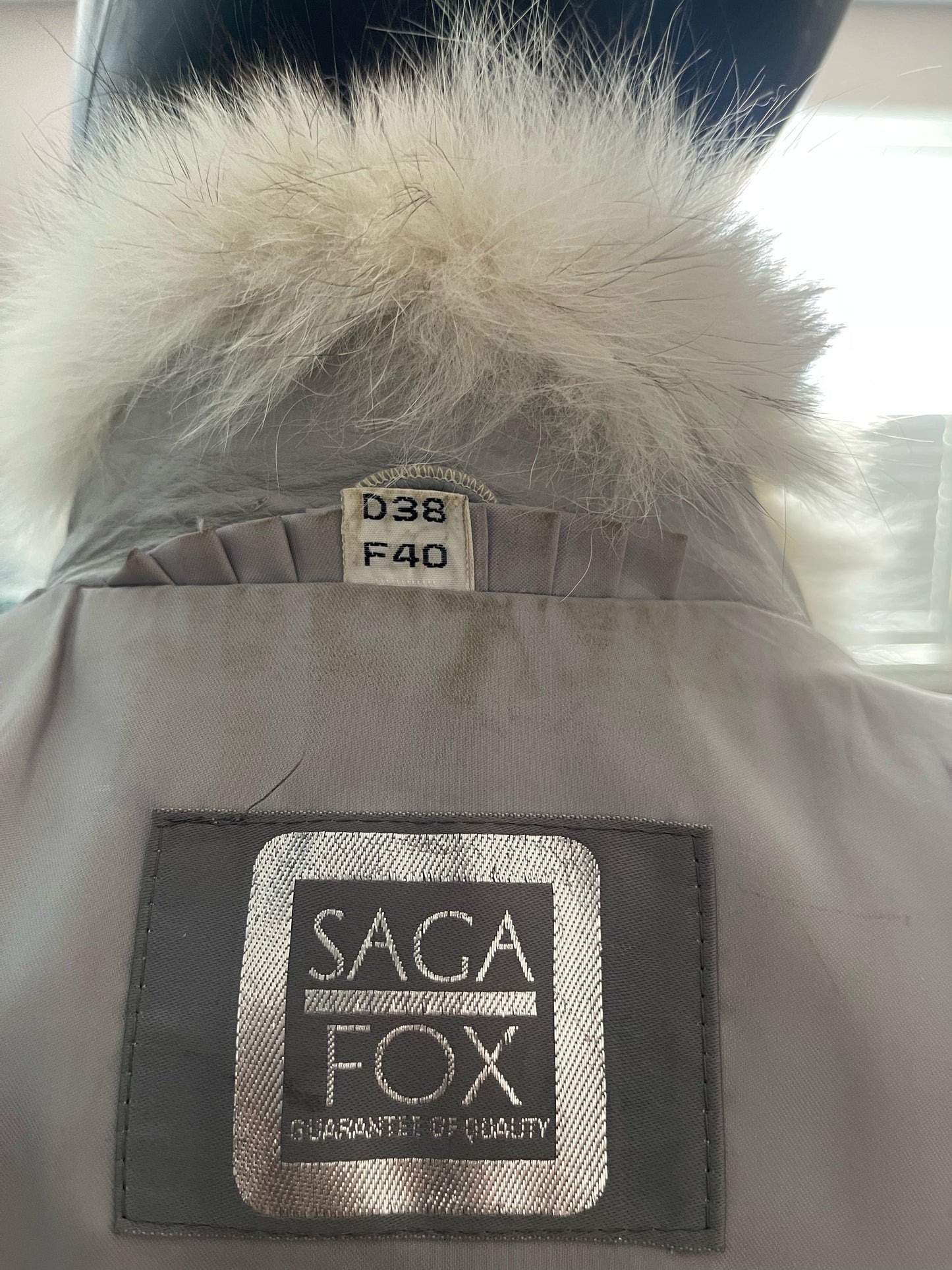 Vintage Silver Fox Genuine Fur Coat