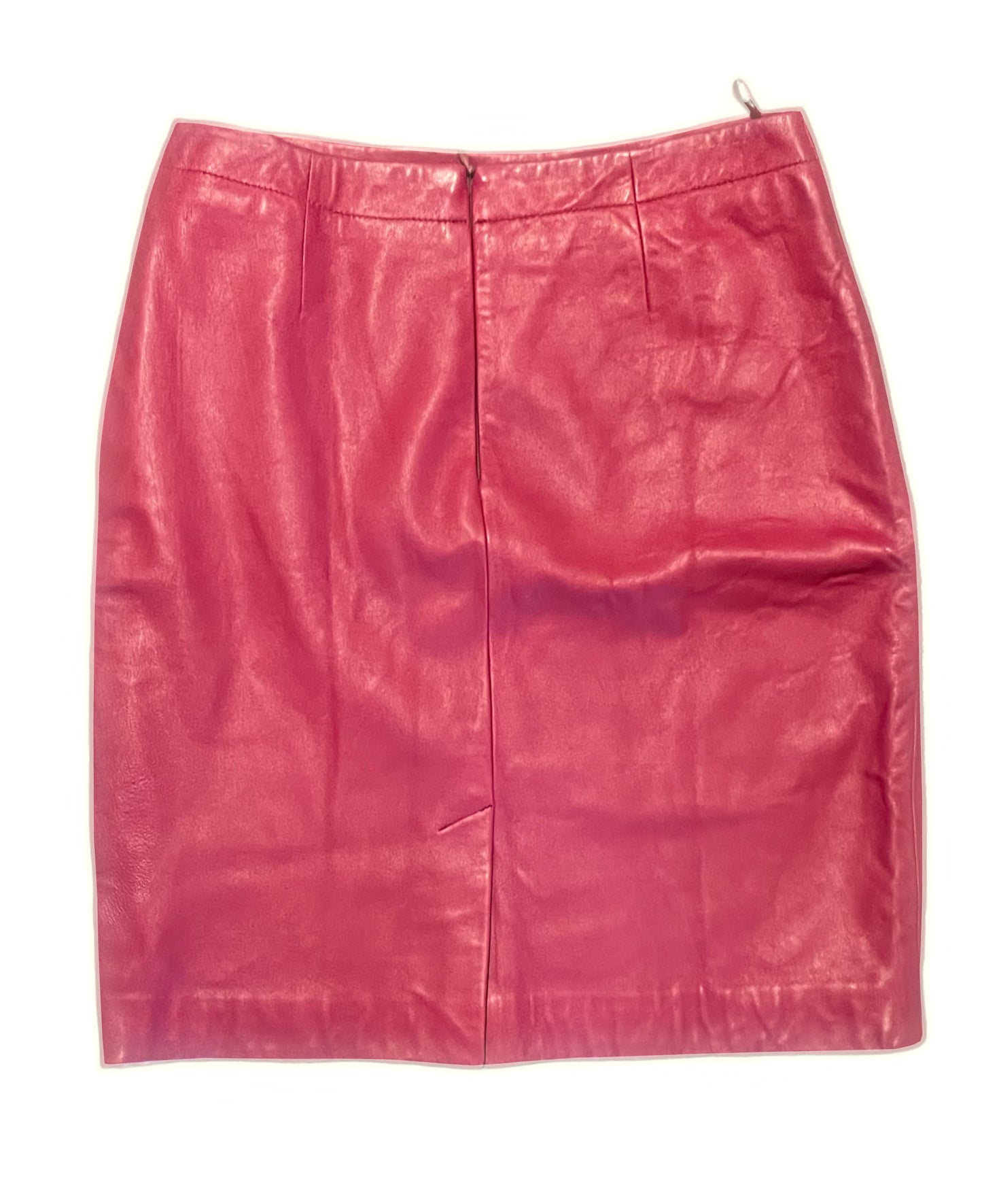 Vintage Fuchsia Leather Mini Skirt – Apart Impressions – Size 10