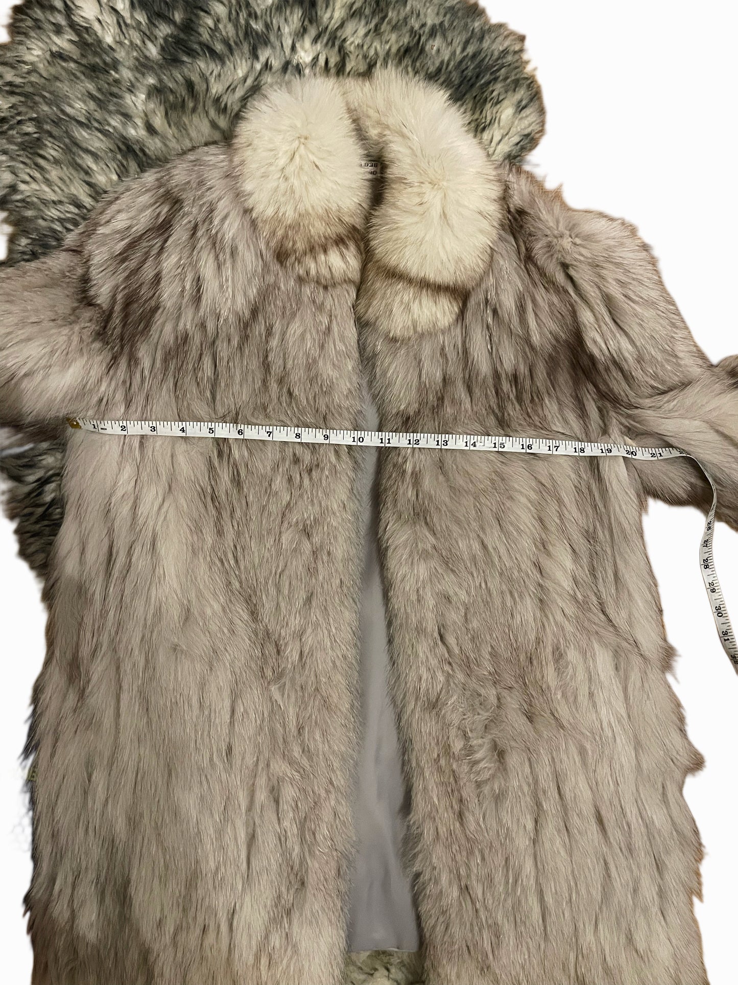 Vintage Silver Fox Genuine Fur Coat
