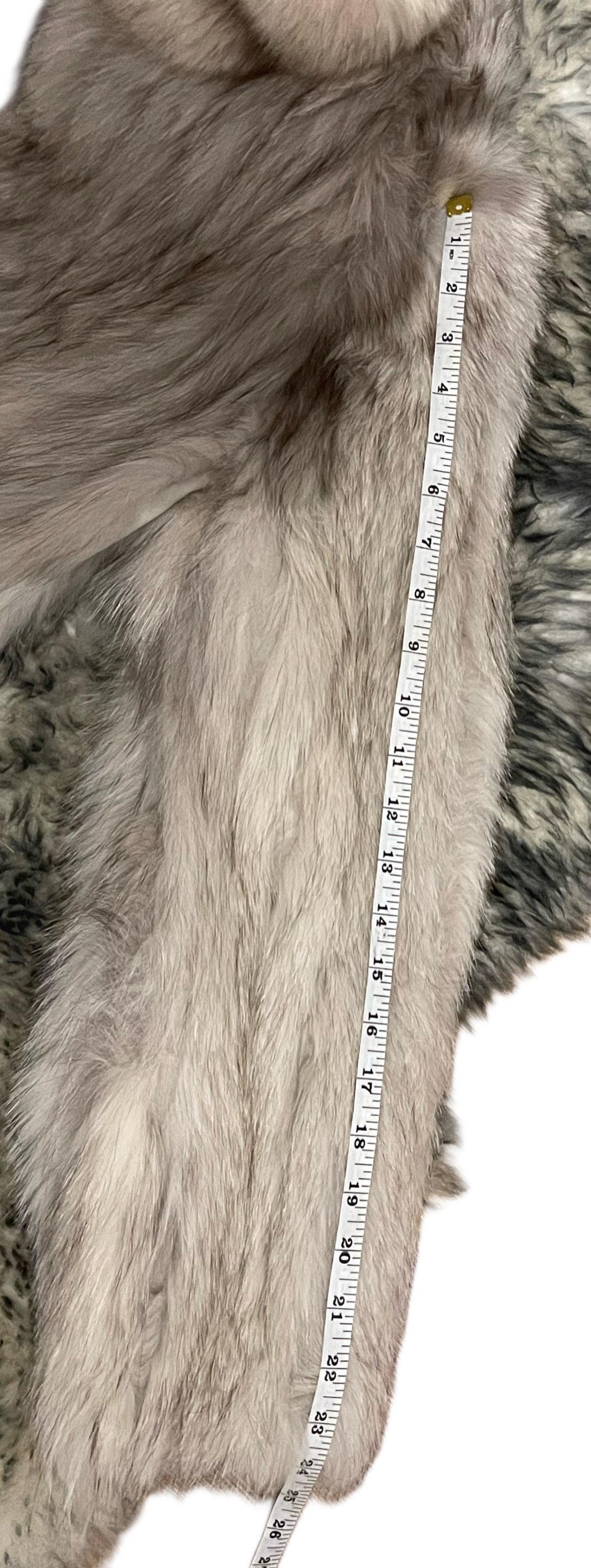 Vintage Silver Fox Genuine Fur Coat